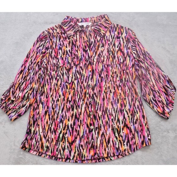 Emily Daniels Top Medium Metallic Sequin Office Career Capsule (BUNDLE PRICE $5) - Picture 1 of 4